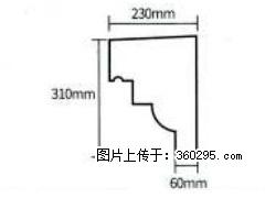 产品分解图型 - 檐口线，型号：SX311-YK-3，规格：230x310mm(3) - 定西三象EPS建材 dx.sx311.cc